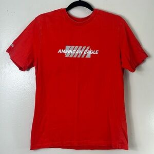American Eagle Outfitters Shirt Orange Red logo Small men’s